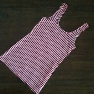 Womens white and red striped tank